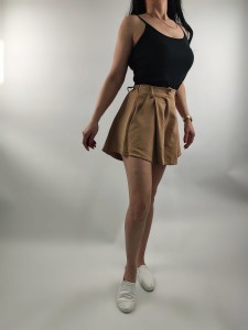 Spodenki Materiałowe Damskie Szorty Italy Beżowe Uniwersalne S/M