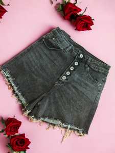 Spodenki Damskie Jeans Szorty Czarne 