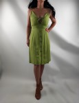 Sukienka Damska Letnia Ramiączka Bawełna Zielona S/M