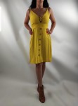Sukienka Damska Letnia Ramiączka Bawełna Żółty S/M