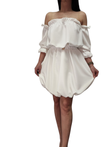 Sukienka Hiszpanka Na Komunie Chrzciny Wiosna Lato Biała S M L XL