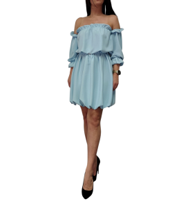 Sukienka Hiszpanka Na Komunie Chrzciny Wiosna Lato Niebieska S M L XL