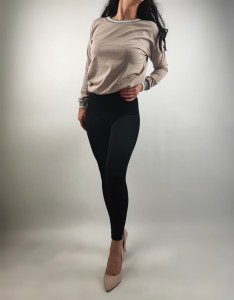 Legginsy Prążkowane Czarne